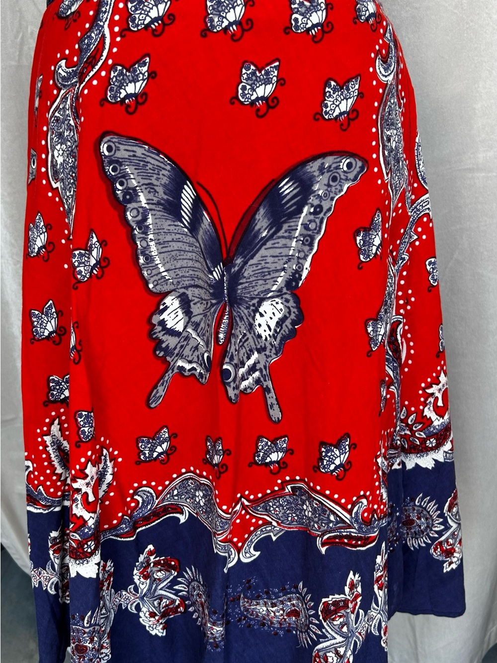 Vintage Lucky Wrap Butterfly Skirt - small